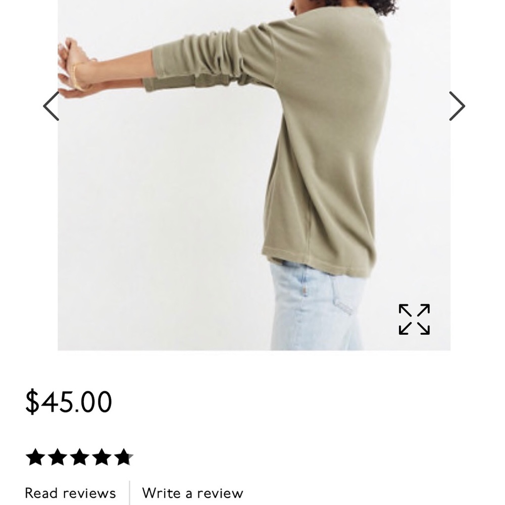 Madewell thermal size small, EUC